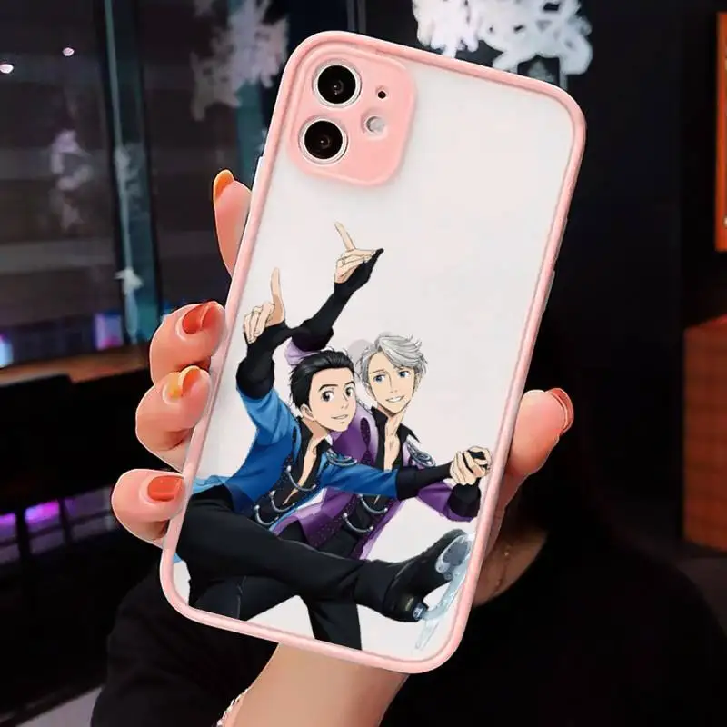 

Hot Yuri on Ice anime luxury Phone Cases funda matte transparent For iphone 7 8 11 12 plus mini x xs xr pro max cover