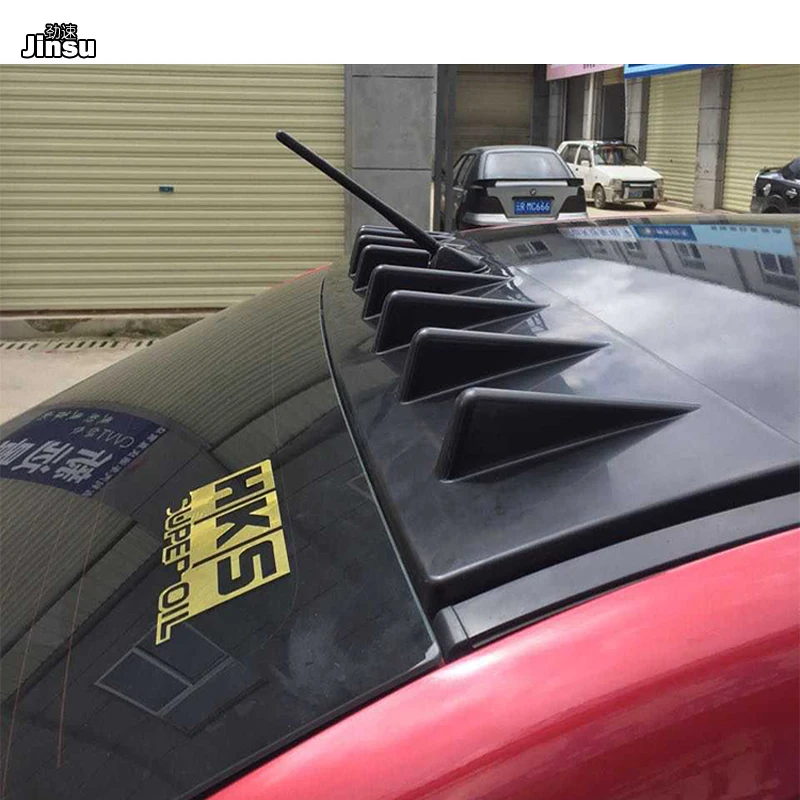 Полипропиленовый матовый черный Праймер задний спойлер на крышу губа для Mitsubishi