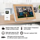 Цифровая метеостанция FanJu, настенные электронные часы с большим экраном для прогноза погоды, украшение для дома, гостиной