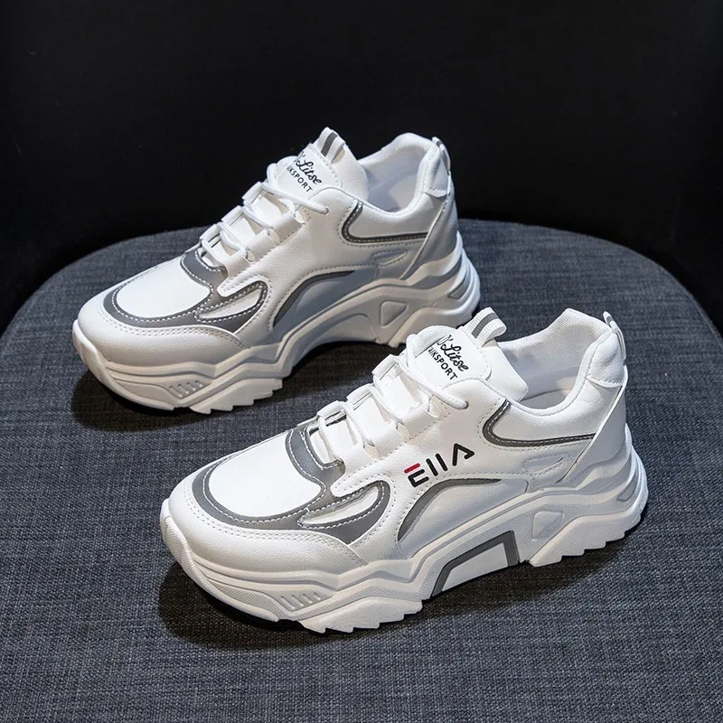 кроссовки женские Кроссовки высотой 5 см модная обувь женская прогулочная для