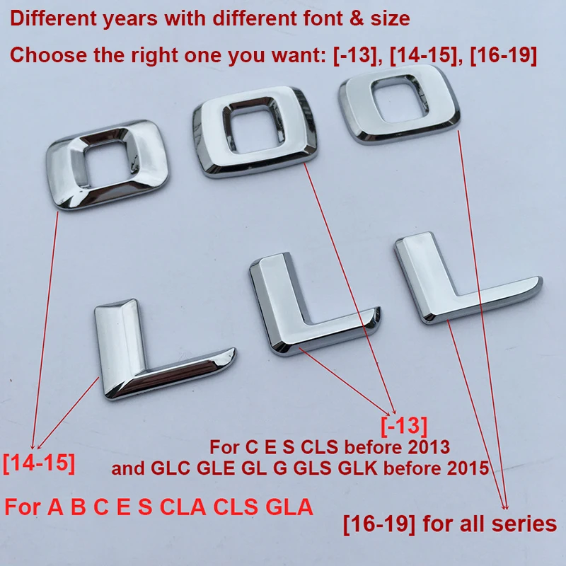 Хромированная эмблема с буквенным номером для Mercedes Benz A C E S CLA CLE CLS gla GLC GLE GLS автомобильный Стайлинг переустановка багажник модель именная наклейка