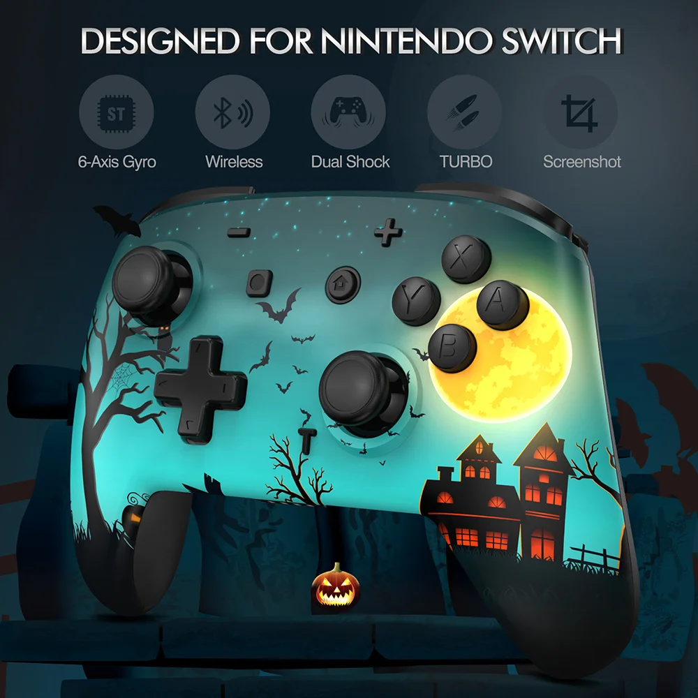 

Wireless Bluetooth Controller For Nintendo Switch Pro Compatible For Switch PC Android Gamepad 6-Axis Game Console Joystick