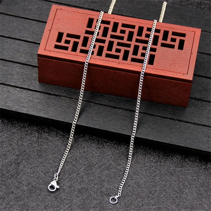 Оптовая продажа низкая цена 2 мм нержавеющая сталь Боковая цепочка ожерелье 18-24