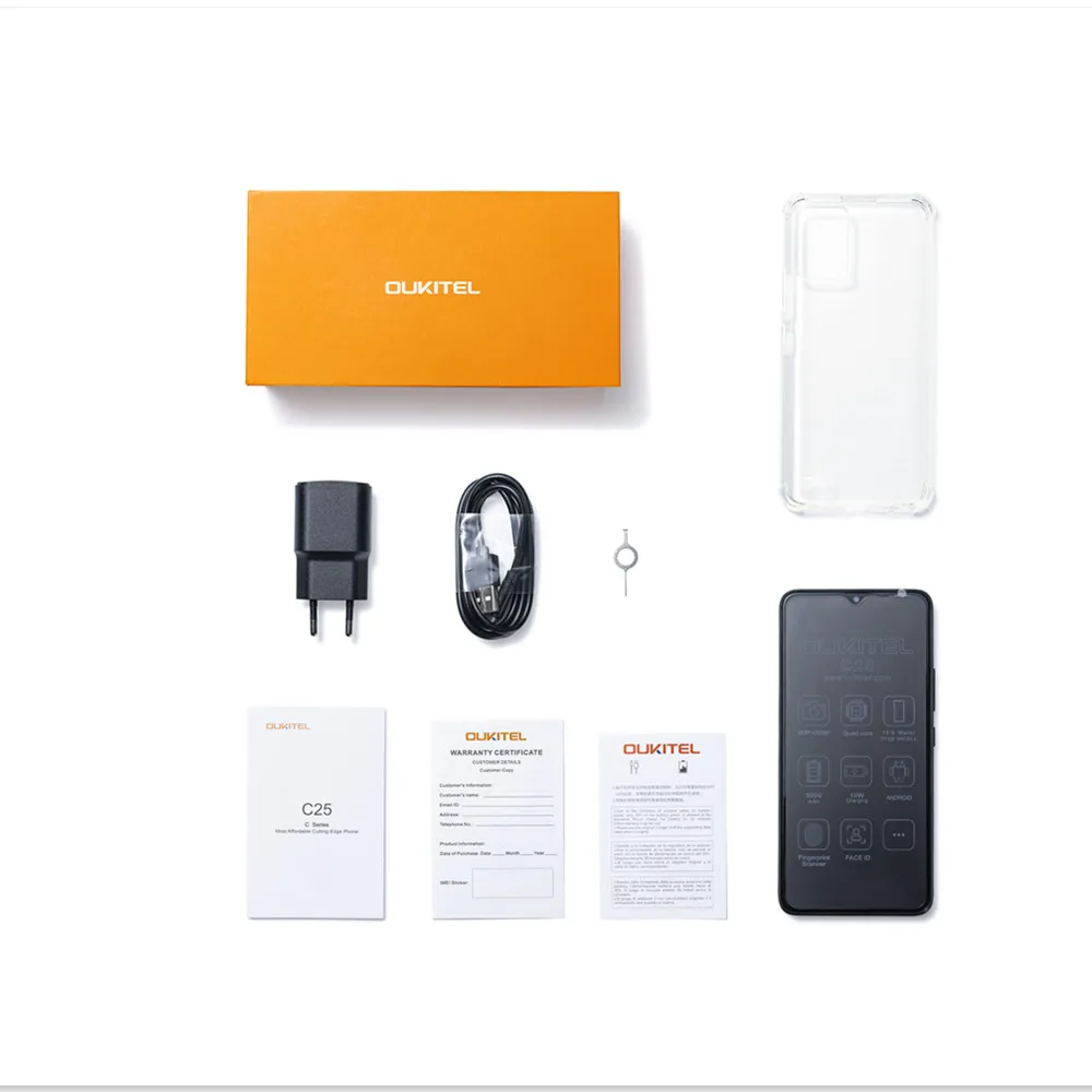 Oukitel C25 Smartphone 5000mAh Android11 4GB+32GB Mobile Phone 6.517