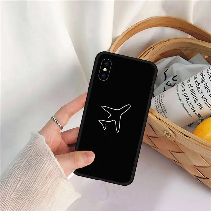 

World Map travel aircraft Phone Case for iPhone 11 12 pro XS MAX 8 7 6 6S Plus X 5S SE 2020 XR