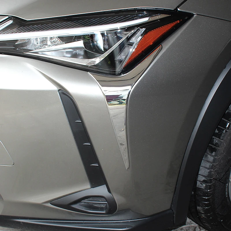 ABS Хромированная накладка на переднюю фару автомобиля наклейка для Lexus UX200 UX250h UX260h
