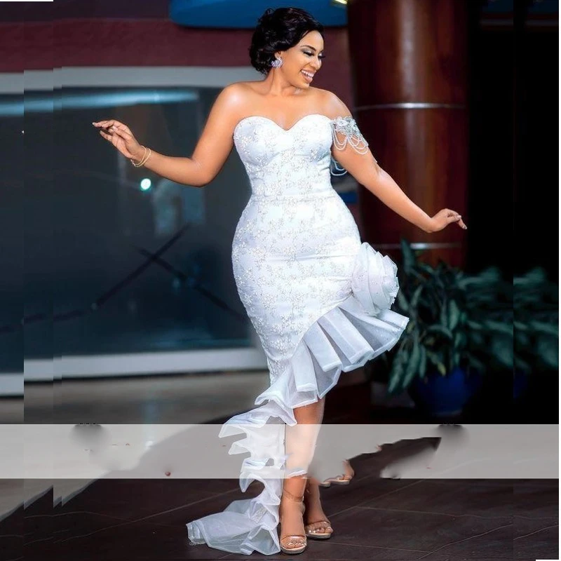 

Deep V-Neck Mermaid Wedding Dresses Robe de mariee Fashion Appliques Court Train Formal Wedding Bride Gowns