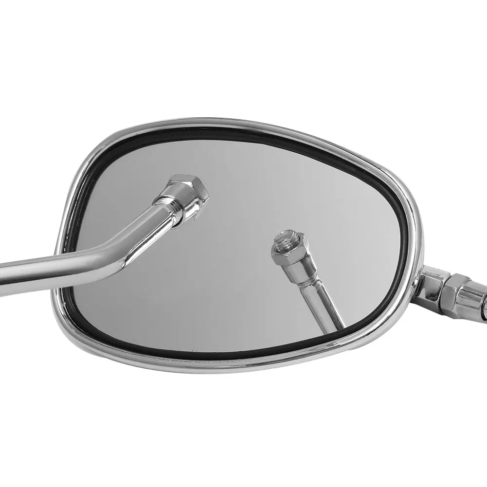 Зеркало заднего вида для мотоцикла алюминиевое прозрачное стекло с длинным