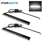 Дневные ходовые огни для автомобиля, 2 шт., 12 Светодиодный Дов, источник света SMD, дневные ходовые огни 7030, светодиодный ная лента DRL для автомобилей, Стайлинг автомобиля