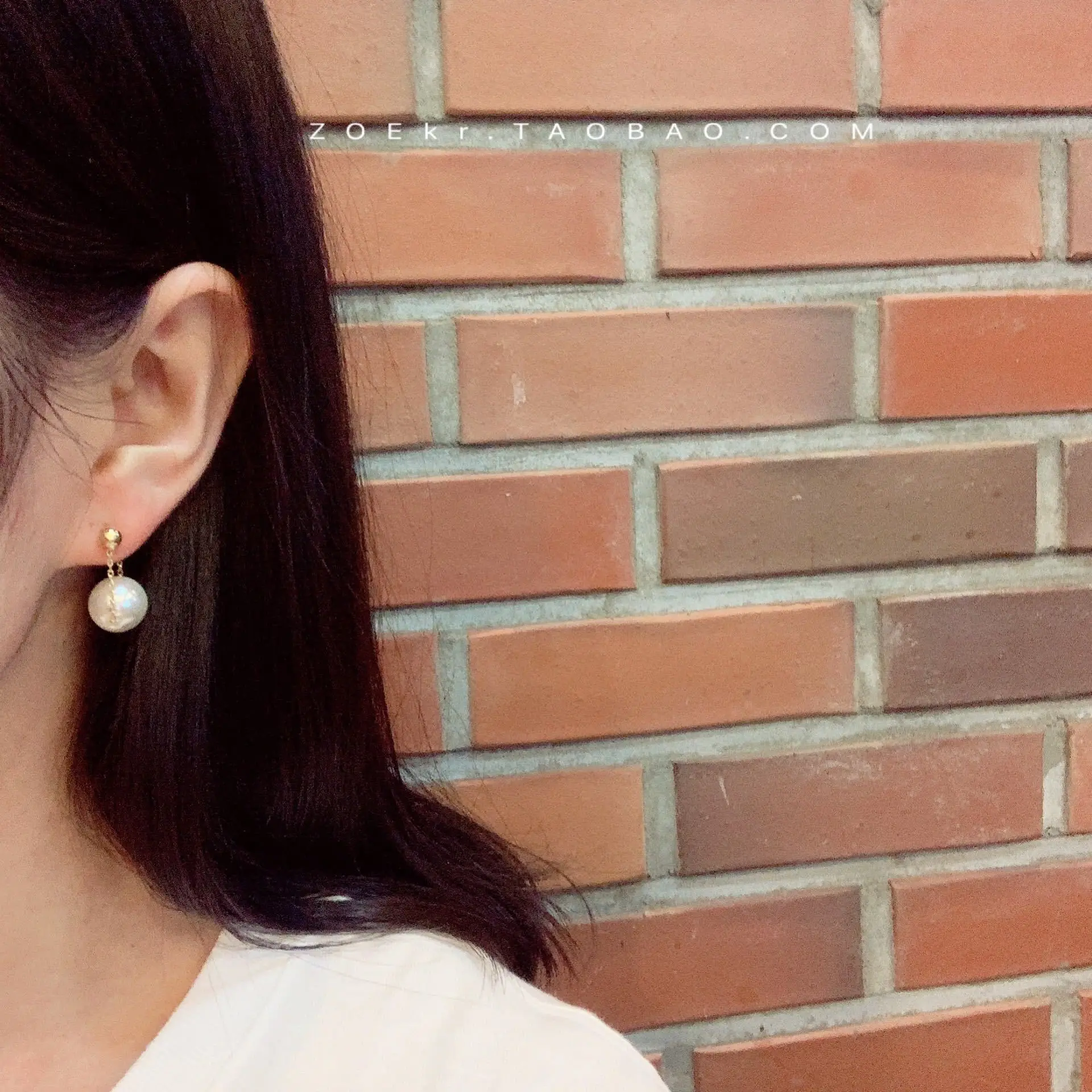 Классические имитация жемчуга круглые Женские Висячие серьги сладкий жемчуг