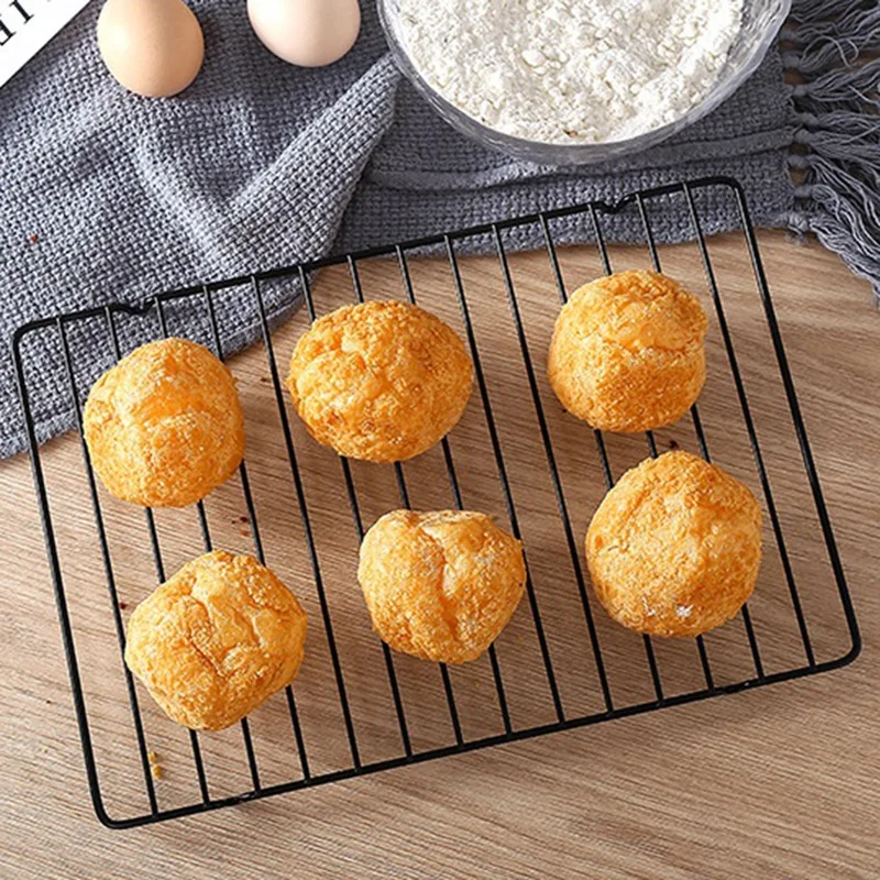 

3 Pcs Baking Cooling Rack, Non-Stick Cake Cooling Rack Stainless Steel Oven Cooling Rack Suitable for Baking and Baking
