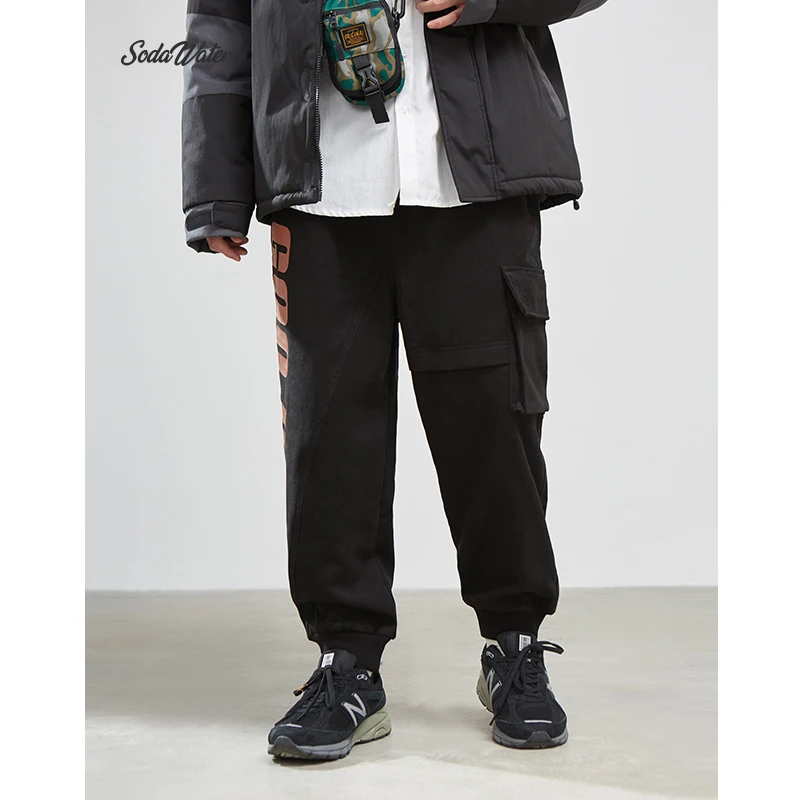 SODAWATER Новое поступление Мужские штаны для бега с буквенным принтом в стиле