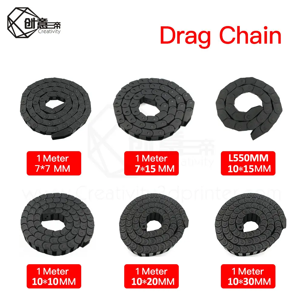 Несущий кабельный маршрутизатор Тяговая цепь проволочный трек 1 м 7x7 мм L1000 для