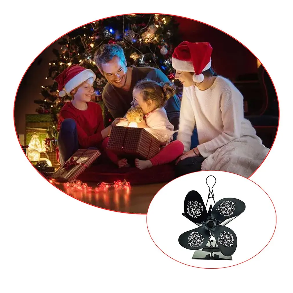

Fireplace Five-pointed Star Alumina Fan Blade Hot Air Stove Fan Wood Burner