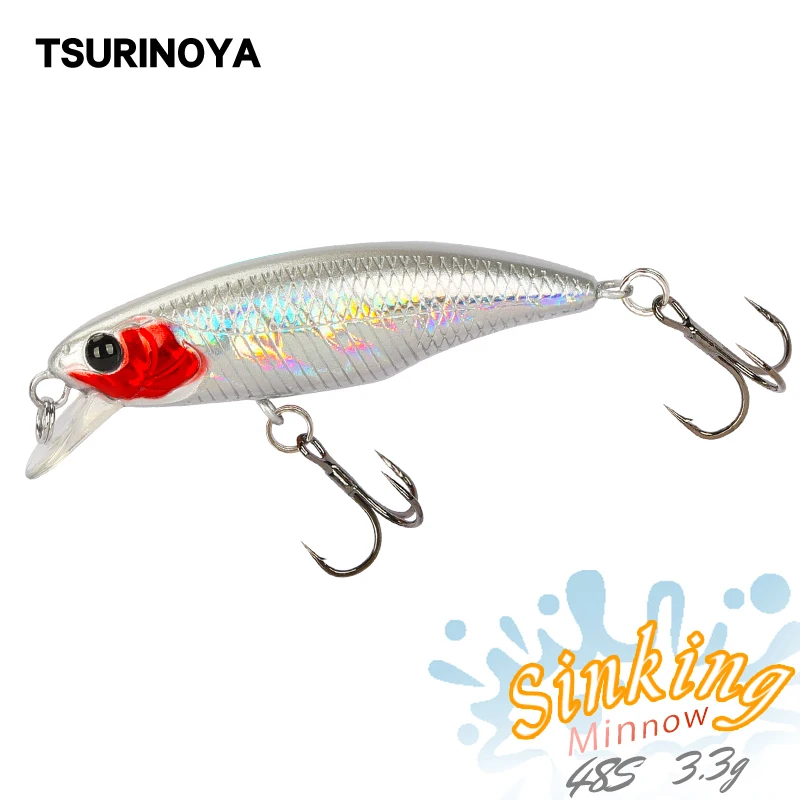 TSURINOYA новая Тонущая жесткая приманка в виде гольяна DW69 48S 48 мм 3 г блесна Джеркбейт