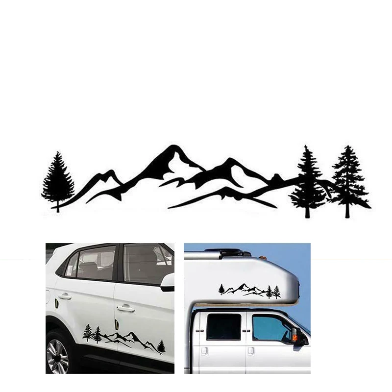 

Универсальная наклейка на боковой кузов автомобиля, внедорожника, горного дерева, леса, наклейка, украшение для автомобиля/RV/SUV
