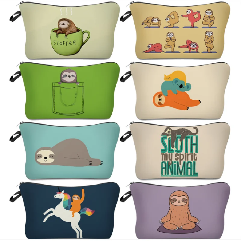 

Новая высококачественная 3D печать в европейском и американском стиле ленивая трехкомпонентная Косметичка женская фотосумка