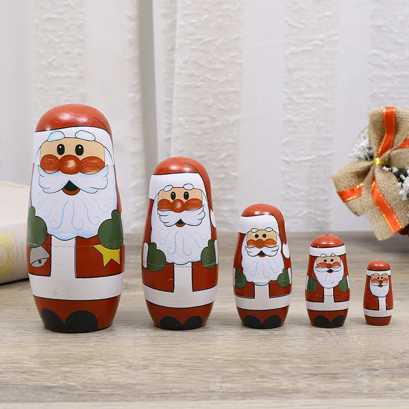 Рождественский Санта традиционные куклы-матрешки 1 набор деревянных Русская
