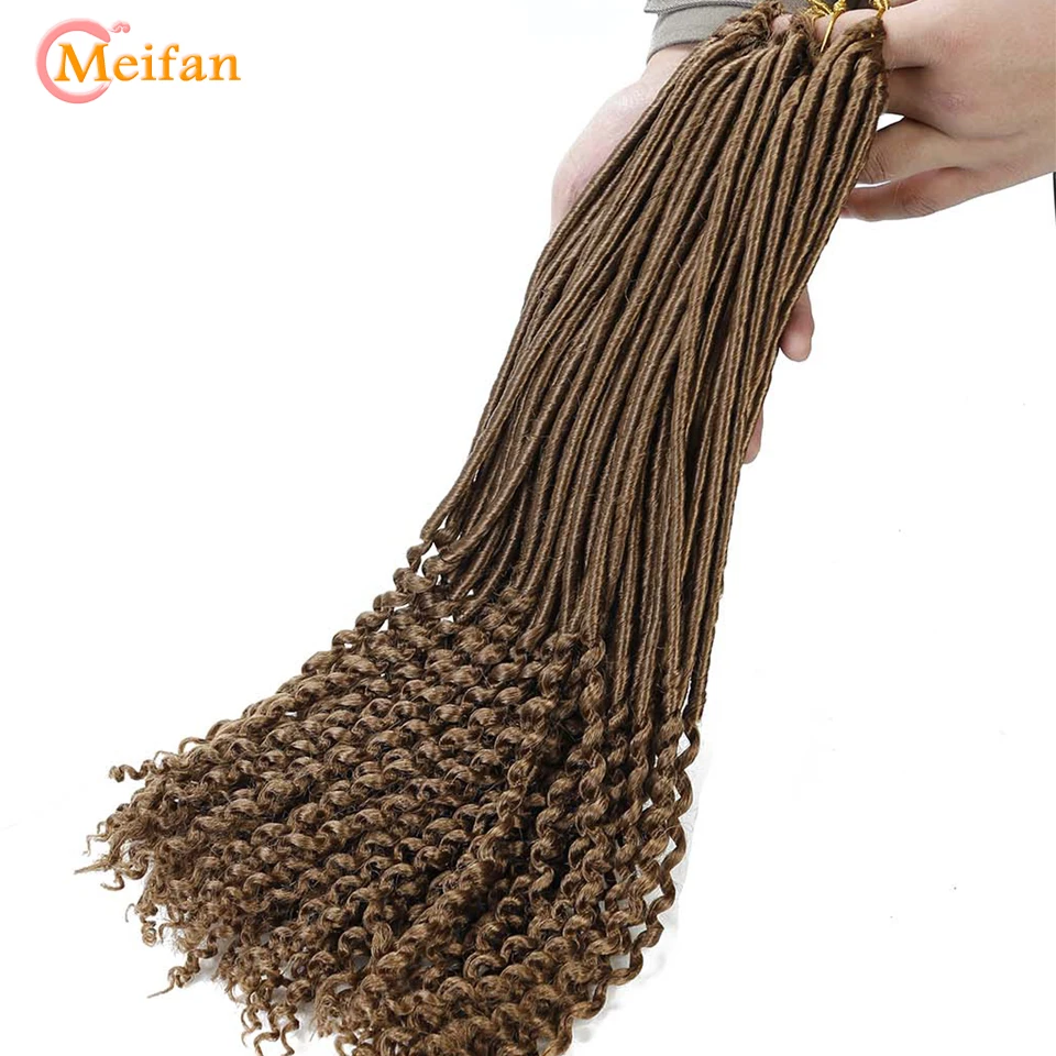 MEIFAN богиня искусственные локоны в стиле Crochet заплетённые волосы Мягкий изогнутый