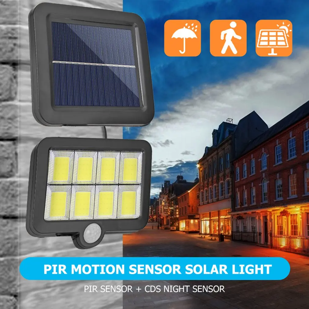 100 120 160 COB LED Solar Light Outdoor Solar Lamp with Motion Sensor Solar Powered Sunlight Spotlights for Garden Decor images - 3