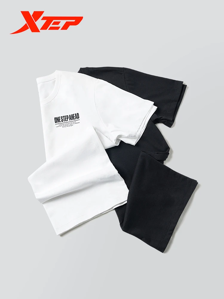 Xtep Мужская футболка с коротким рукавом бесплатная доставка новинка белая для