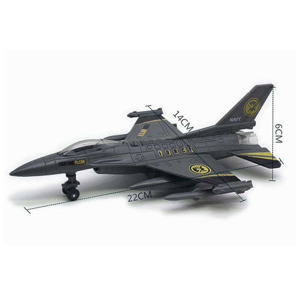 

Alloy Pull Back Sound Light Large F-16 Fighter Aircraft Model Collection Gift Kids Educational Toys for Children Gift