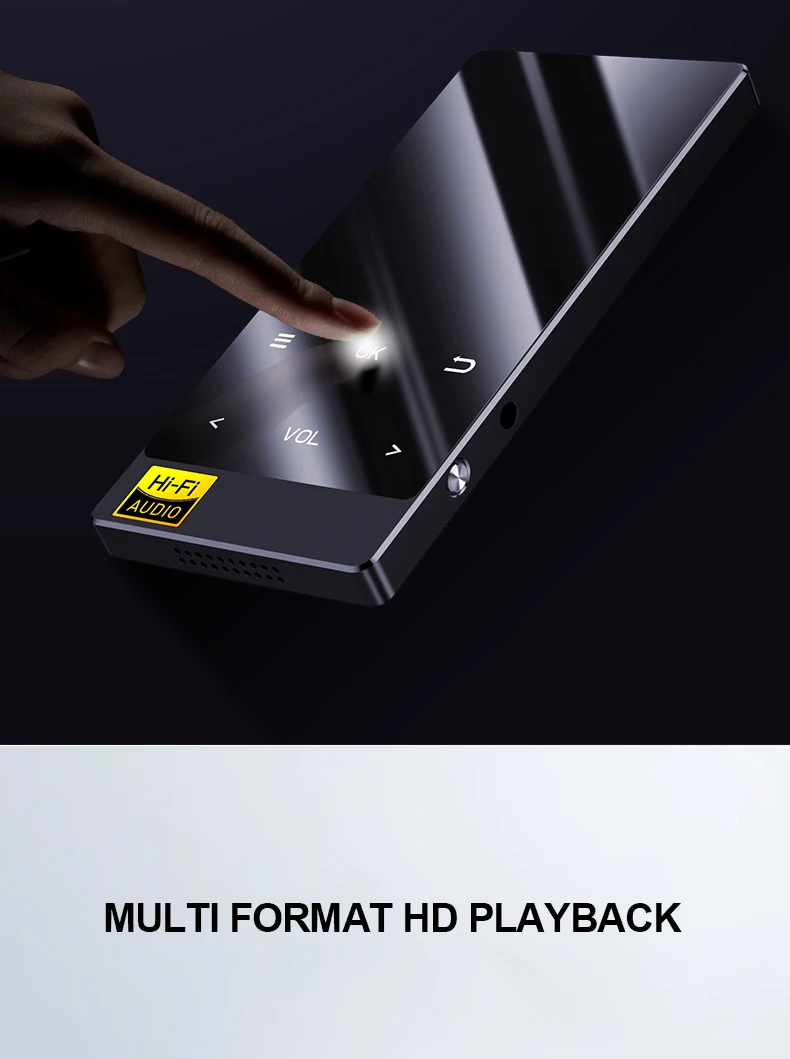 2,4 дюймов мини MP3 беспроводной Bluetooth видео Встроенный микрофон сенсорный экран HiFi без потерь OTG CNC Металл Walkman портативный музыкальный плеер