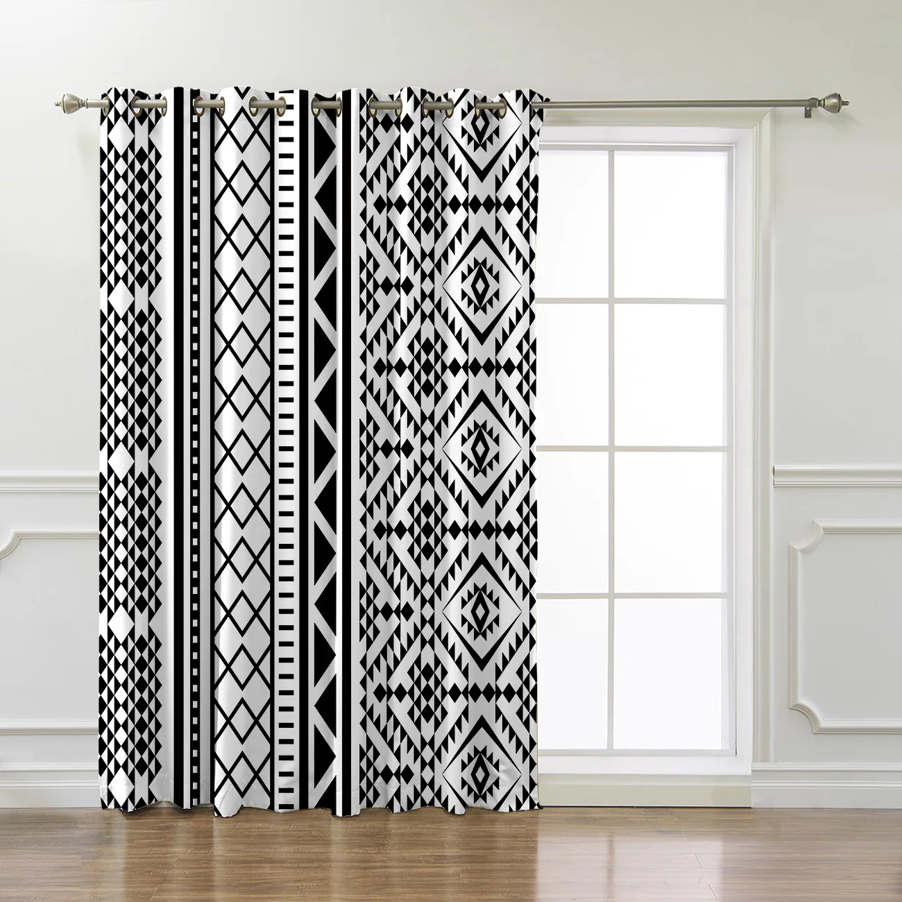 Boho Bohemian Geometric Window Treatments Curtains Valance Dark Outdoor Decor Treatment Valances | Дом и сад
