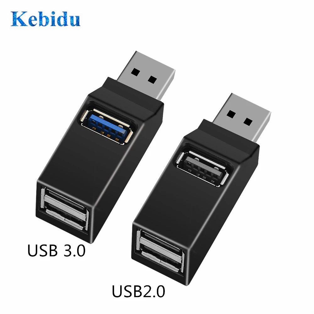 3 портовый USB концентратор KEBIDU 2 0 высокоскоростной разветвитель для ПК ноутбука U