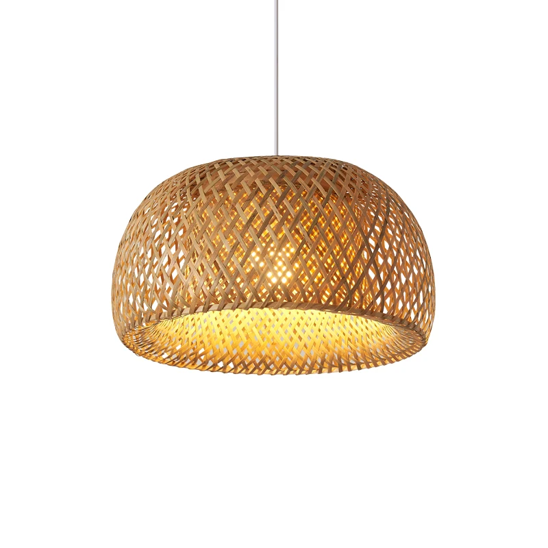 

Zen tea room chandelier pastoral homestay creative art bamboo woven lampshade hotel hot pot restaurant chandelier