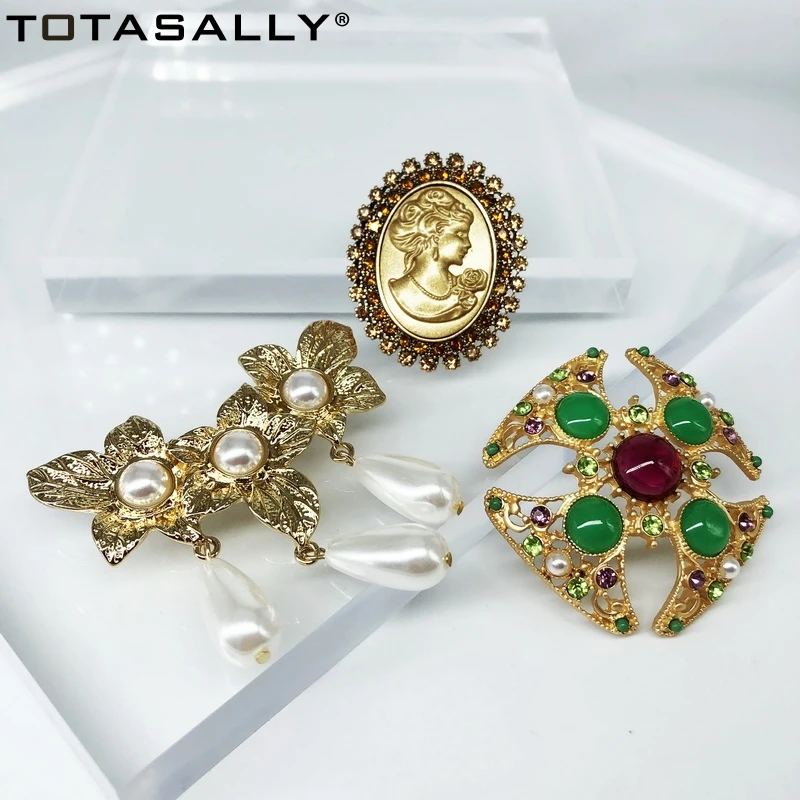 Женская Винтажная брошь TOTASALLY в форме цветка королевы из смолы Подарочные Броши с