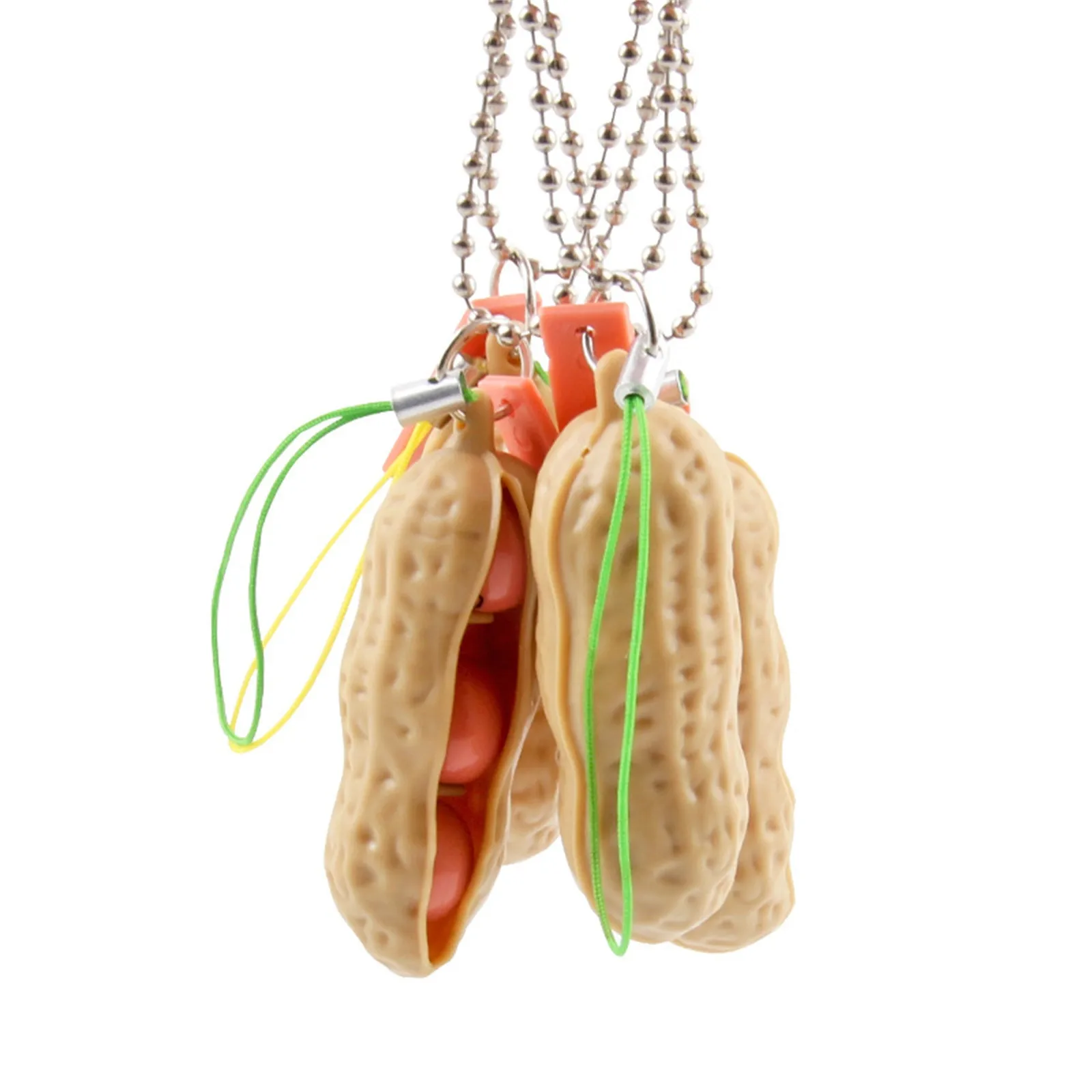 

1Pcs Stress Relief Toys Press-a-Peanut Toy Anti-Anxiety Toy Keychain