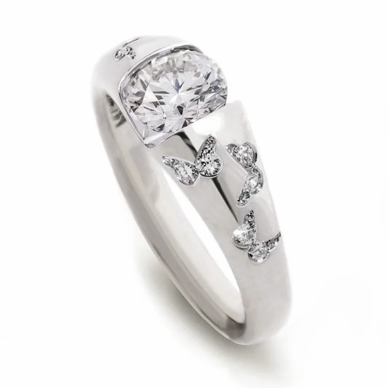 Huitan новый модный великолепный галстук бабочка женские обручальное кольцо с