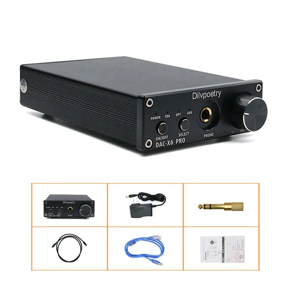 Dilvpoetry DAC-X6 PRO USB DAC наушники усилитель аудио Hifi CS4398 усилитель мощности наушников гарнитура RCA оптический усилитель для наушников