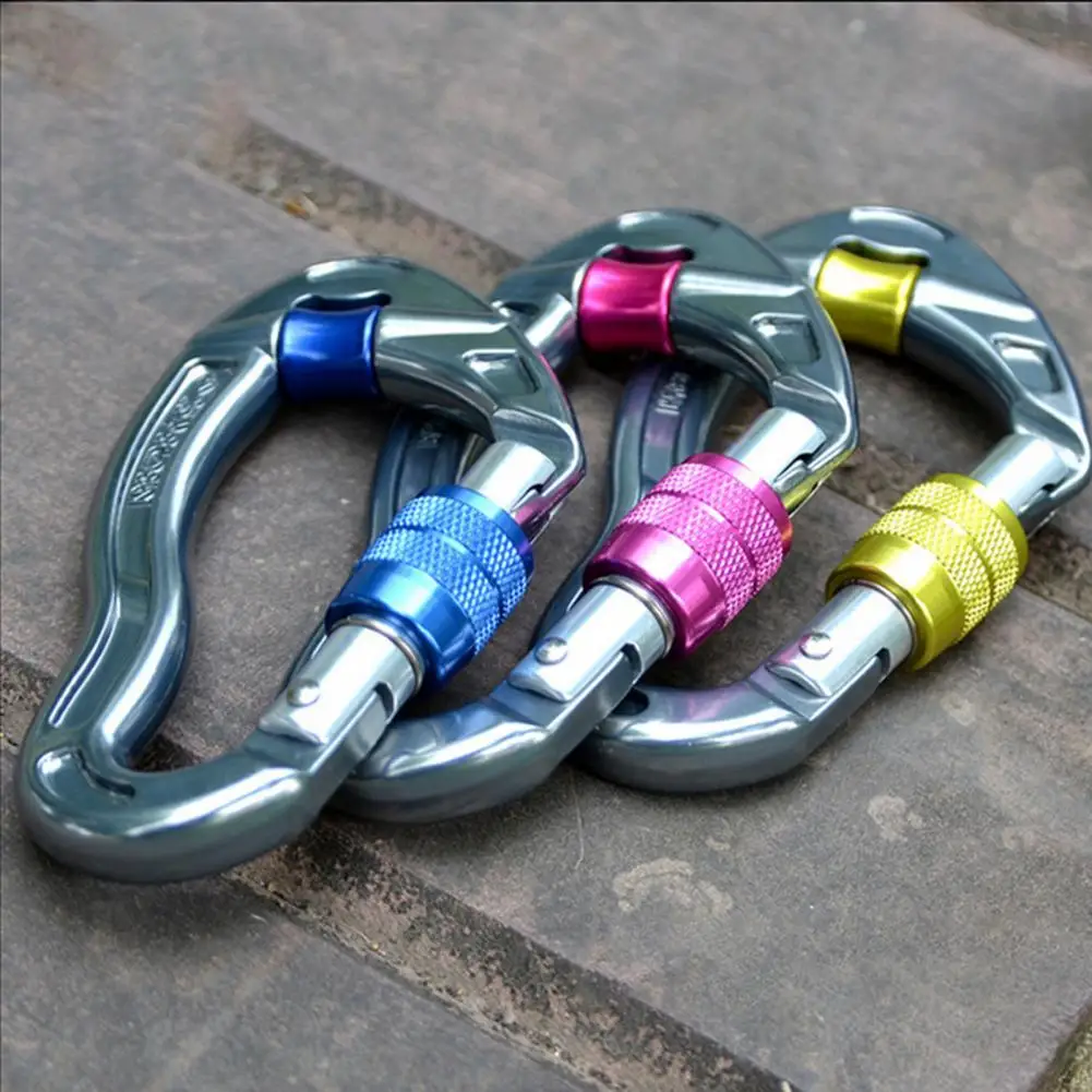 

Outdoor tactical rescue pulley buckle anti-oxidation and wear-resistant attachment heavy-duty carabiner with lock load-bearing
