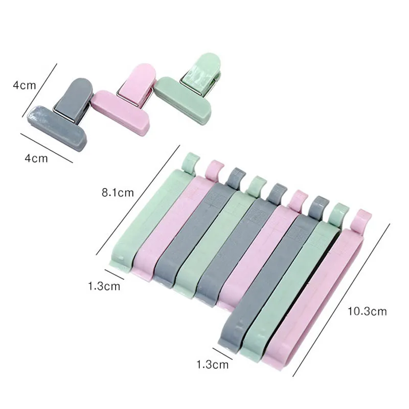 

Food Grade Bag Clips Food Storage Bag Sealer Vacuum Sealing Clamp 12Pcs Portable Mini Kitchen Tools Plastic