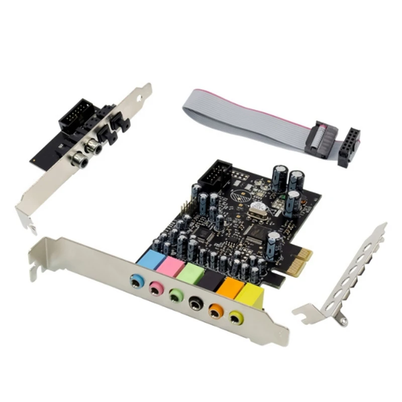 

Pci-E 7.1Ch Optical Fiber Sound Card Hd Audio Sound with Audio Expansion Board 2U Baffle for Pc