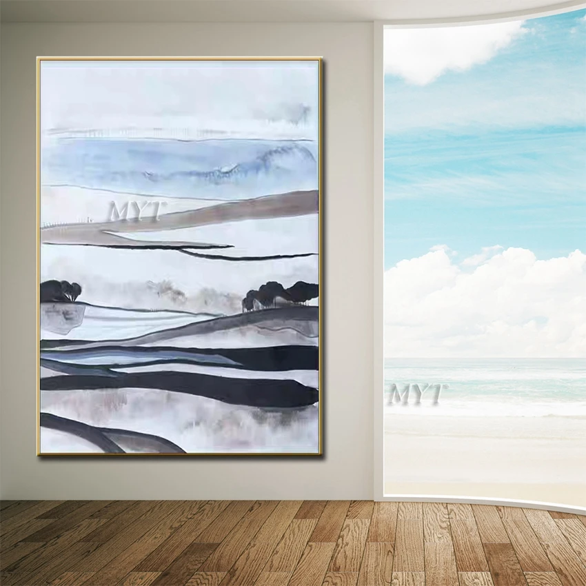 

Landscape Abstract DiagramOil Painting Wall Art Home Decor Picture Modern Oil Painting On Canvas Wedding Decoration No Framed