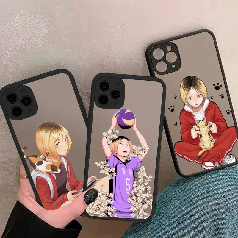 

Kenma Kozume of Haikyuu Phone Case matte transparent black For iPhone 7 8 x xs xr 11 12 pro plus mini max Clear Funda