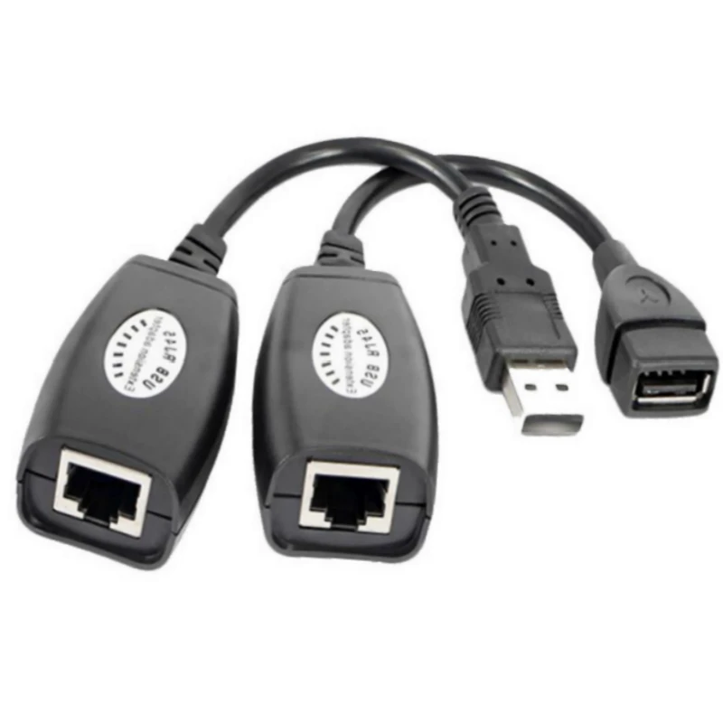 Удлинитель кабеля USB к RJ45 LAN ретранслятор Cat5 Cat6 кабель преобразователя |