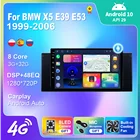 Автомагнитола 2 Din для BMW X5 E39 E53 1999-2006, Android 10