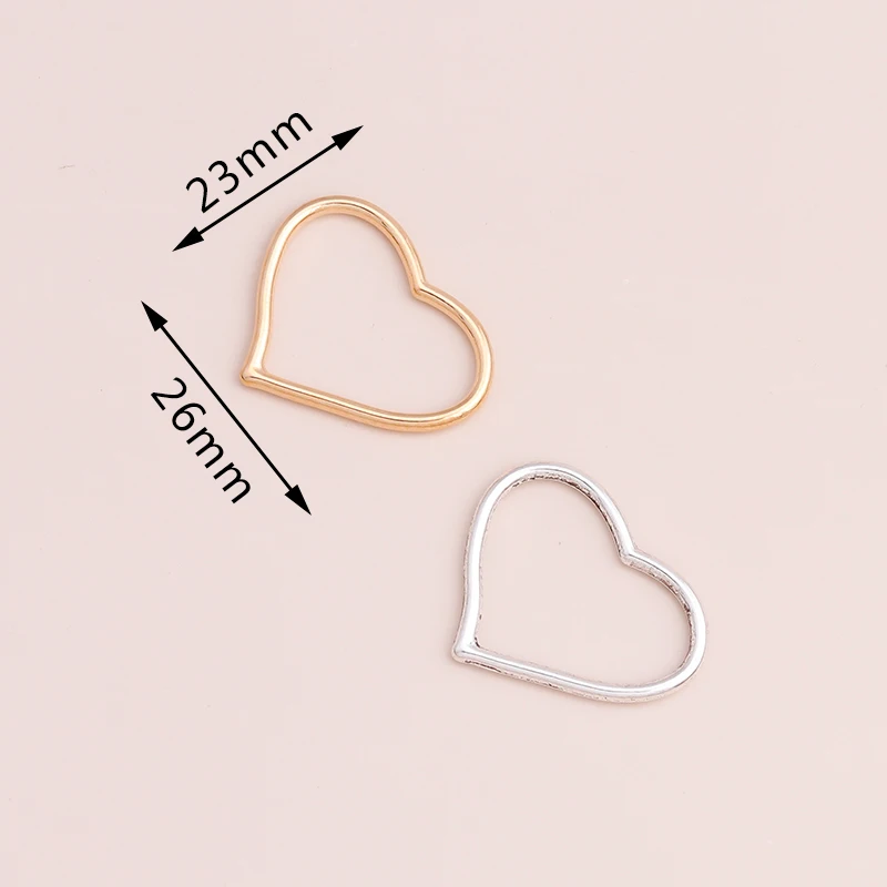 Бусины с полыми сердечками подвески-соединители для самостоятельного