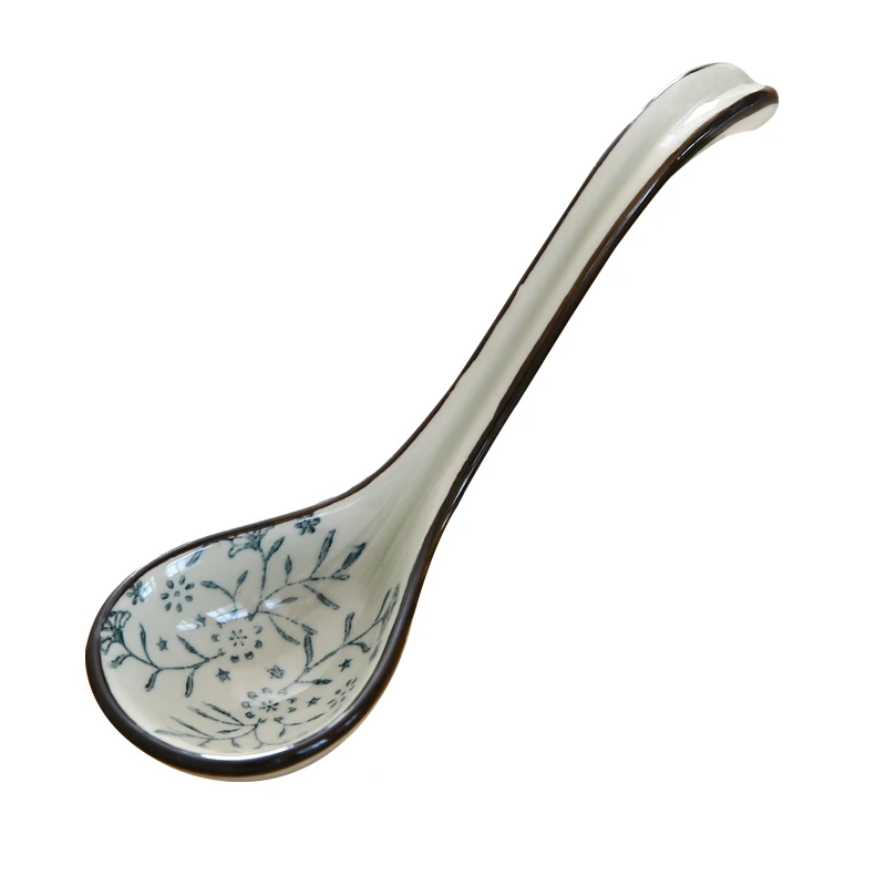ILFML керамические суповые ложки с длинной ручкой кухонная посуда десертная чайная