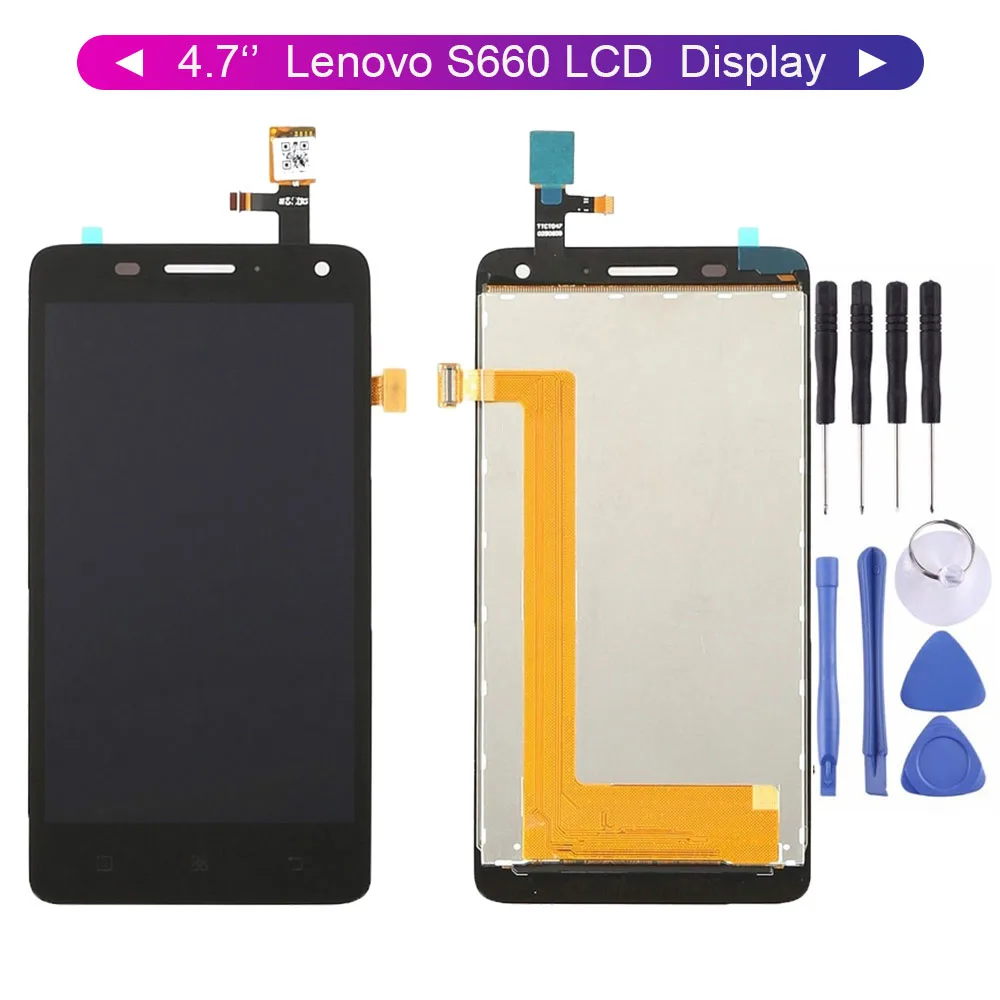 ЖК-дисплей KUERT 4 7 ''для Lenovo S660 дигитайзер + сенсорный экран сенсор в сборе