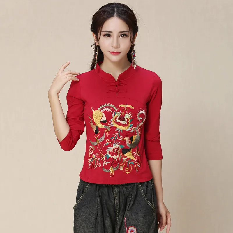 Женская футболка с вышивкой в стиле Харадзюку | одежда