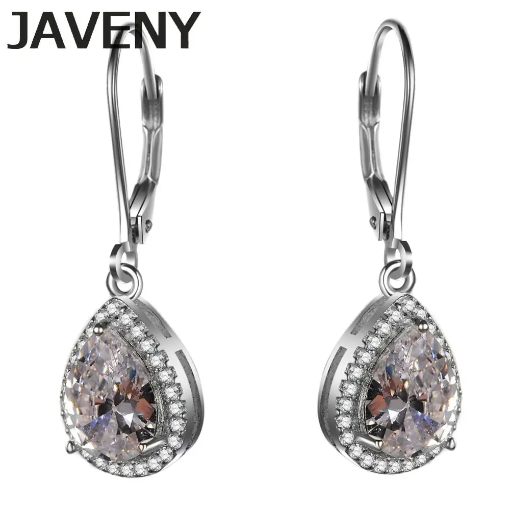 

925 Sterling Silver Jewelry Female Gemstone Dangle Drop Earings for Women 2019 Statement Jewel Accessories Christmas Party Gifts