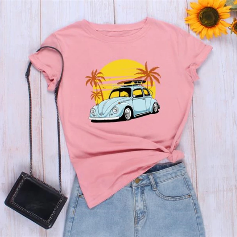 Женская Винтажная Футболка Boho летняя модная футболка с коротким рукавом и