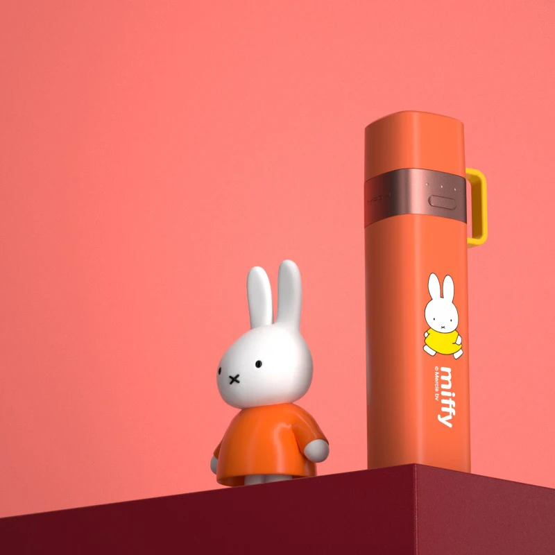 Miffy Lipstick Power Bank Built-in Lightning Cable /USB-Docking Portable Charger Compact External Battery for iPhone 12 13 Pro