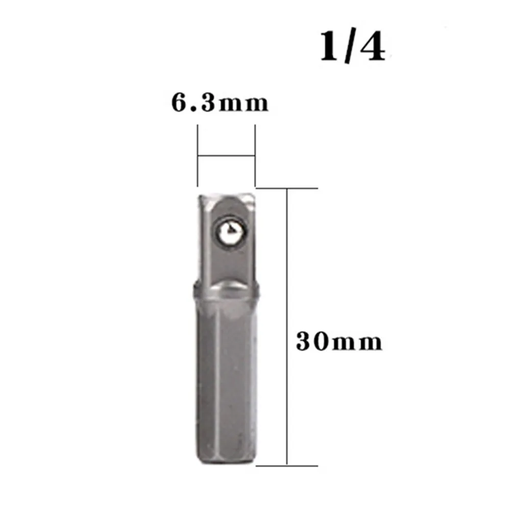 

1/4\\\" Socket Adapter Adapter Chrome Vanadium Steel For Hex Impact Shank