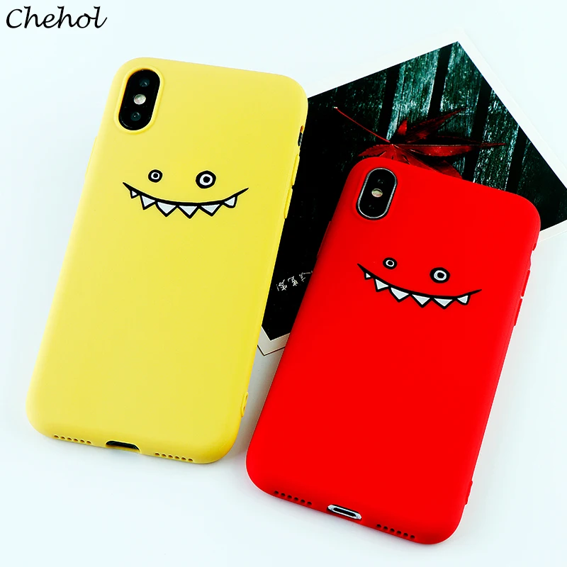 Забавный чехол для телефона чехлы IPhone 11 6s 7 8 Plus Pro X XS max xr улыбкой мягкий